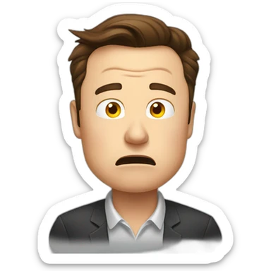 elon musk frustrated sticker