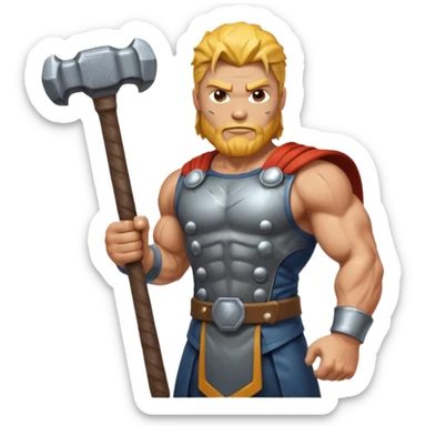 God of thunder 
 sticker