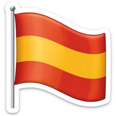 🇨🇴 similar flag with yellow 50% and red 50% 2 strip sticker