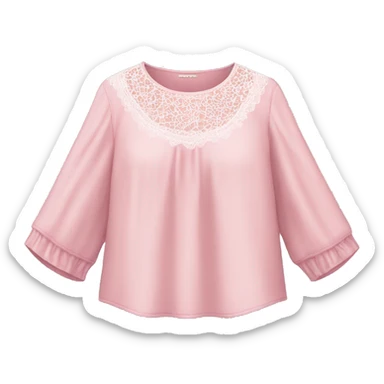  pink top with lace sticker