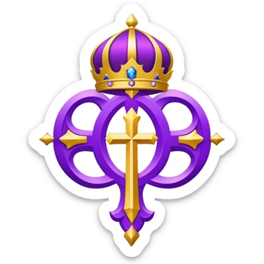 Archibishop's emblem with a touch of purple sticker