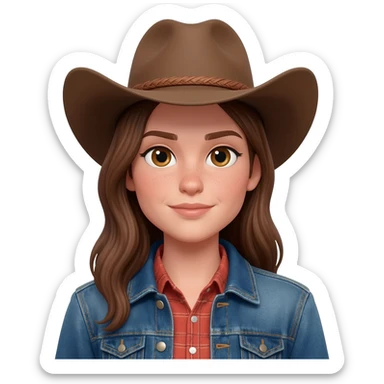 cowboy girl sticker