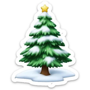christmas tree with snow sticker