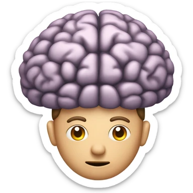 Guy with a big brain sticker