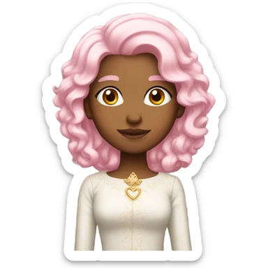 light pink haired princess sticker