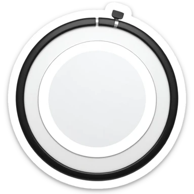 Minimalistic flat vector icon, iOS style, thin black contour on white background. Circular arrows forming a loop with small task board inside. Clean, no text, no shadows sticker