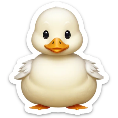 Cute round Duck with Thobe on sticker