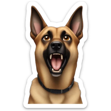malinois dog horror scream sticker