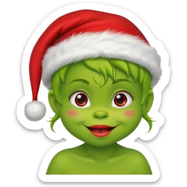 Grinch baby girl sticker