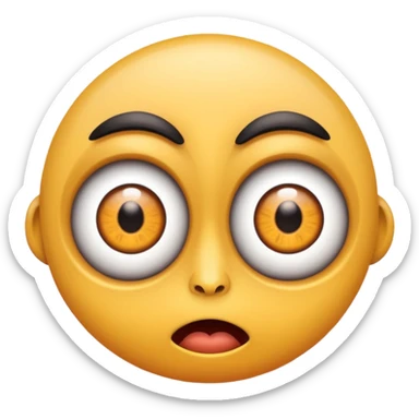 Crazy looking tweeker with huge eyes sticker