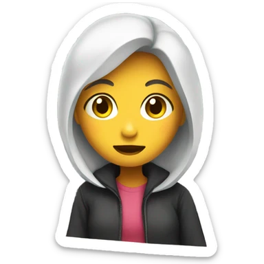 mysterious girl in a classroom sticker