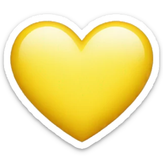 Yellow heart  sticker
