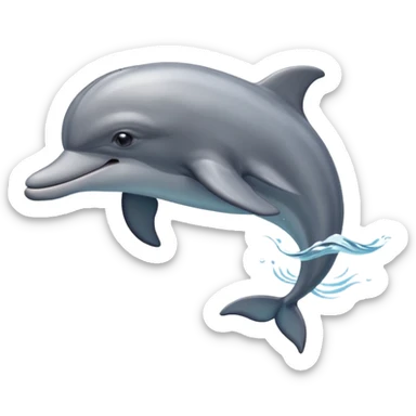 dolphin swimming sticker