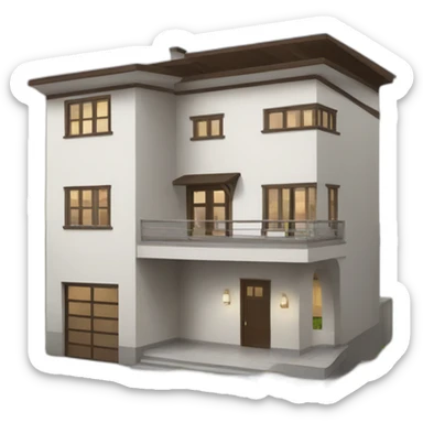 Modern house sticker