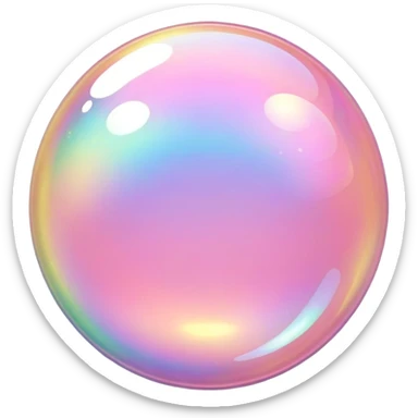 pink and gold bubble sticker