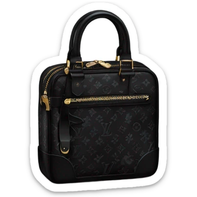 small square all black louis vuitton purse sticker