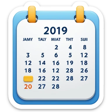 calendar, first page, day 1 sticker