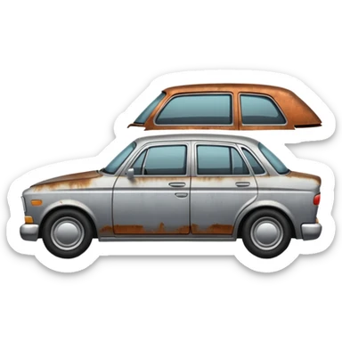 crappy sedan from the side sticker