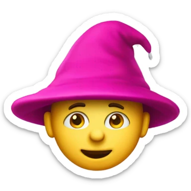 gnomo con cappello fucsia  sticker