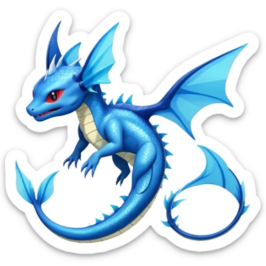 Salandit-Vaporeon-Salamence-hybrid-fusion (full body) sticker
