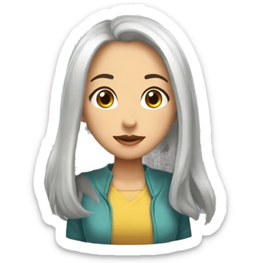 2 amigas rubias abrazandose sticker