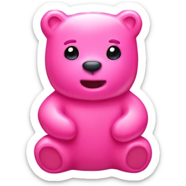 pink gummy bear  sticker