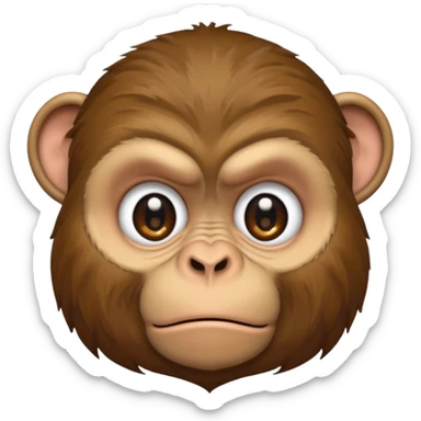 Grumpy monkey sticker
