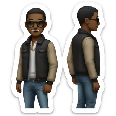 back guy named daddy yankey sticker