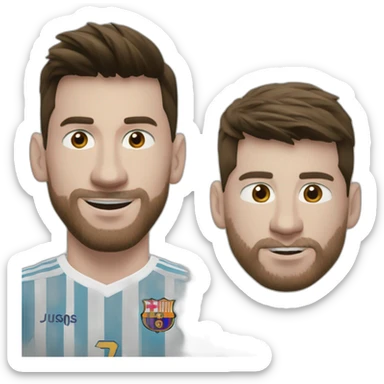 Messi qui marce sur Ronaldo sticker