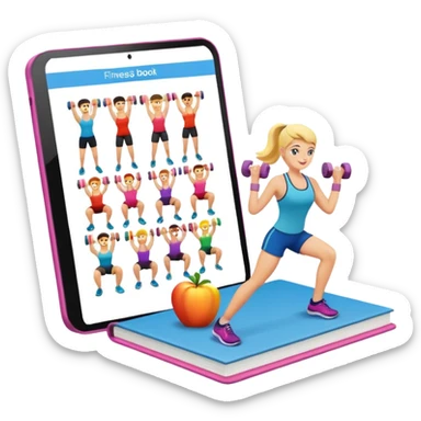 fitness book sticker