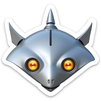 robot stingray sticker