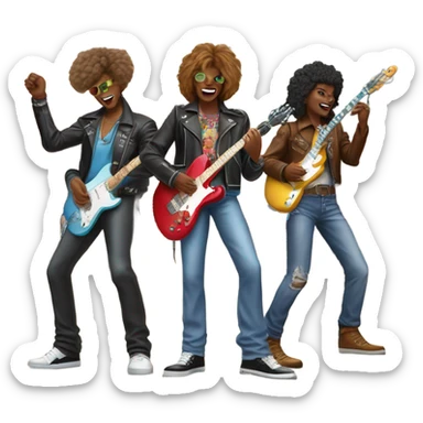 1980s hair band in the mall sticker