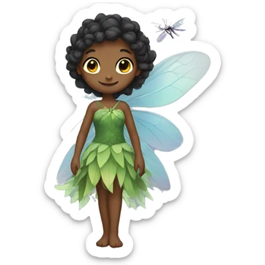 Fairy with a dragonfly dress sticker