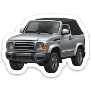 auto con capot levantado sticker