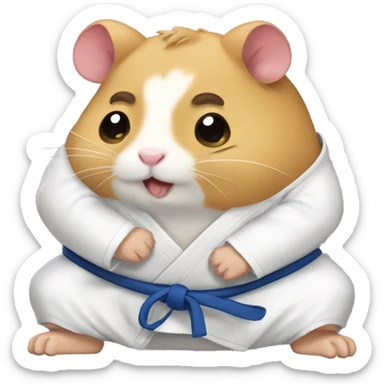 Judo of two hamsters sticker