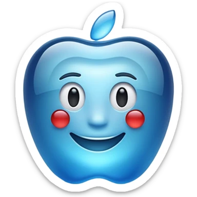 Make a standard set of emoji (all) in the style of glass from Apple company, volumetric with a 3D effect and a transparency effect, and a small one with a blue gradient or light blue The full set of emoticons sticker