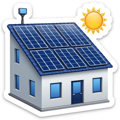 solar panel on roof emoji sticker