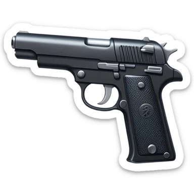 Чёрный пистолет sticker