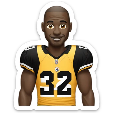 michael jordan wearing steelers jersey sticker