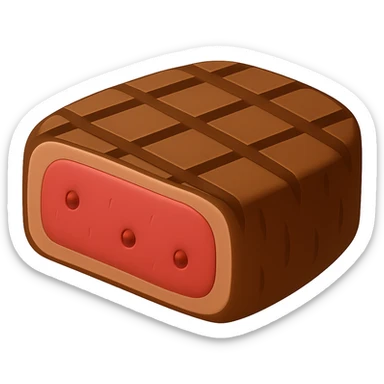 Remove the potatoes and simplify the details to show just a plain steak in emoji style with no background. sticker