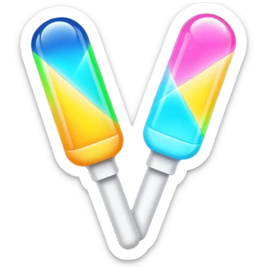 a dual of lightstick sticker