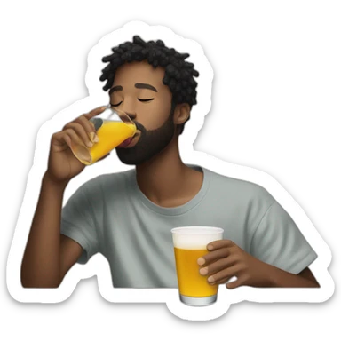 brent faiyaz drinking sticker