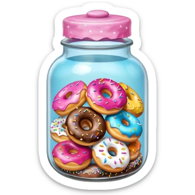 donut jar sticker