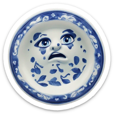 Blue Italian ceramic sticker