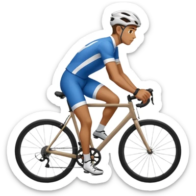 full body of a man cycling with sport shirt sticker