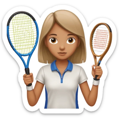 Niña raqueta tenis sticker