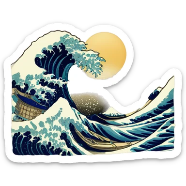 Katsushika Hokusai sticker