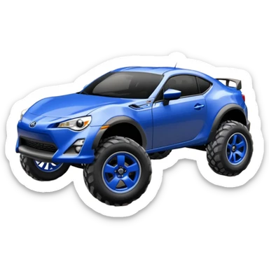 Ultramarine 2013 Off road 4wd monster truck scion fr-s silver wheels  sticker