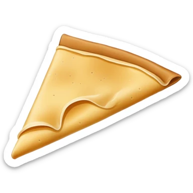 Simplest possible crepe or pancake with flat colors sticker