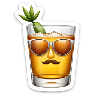 Tequila with sunglasses sticker